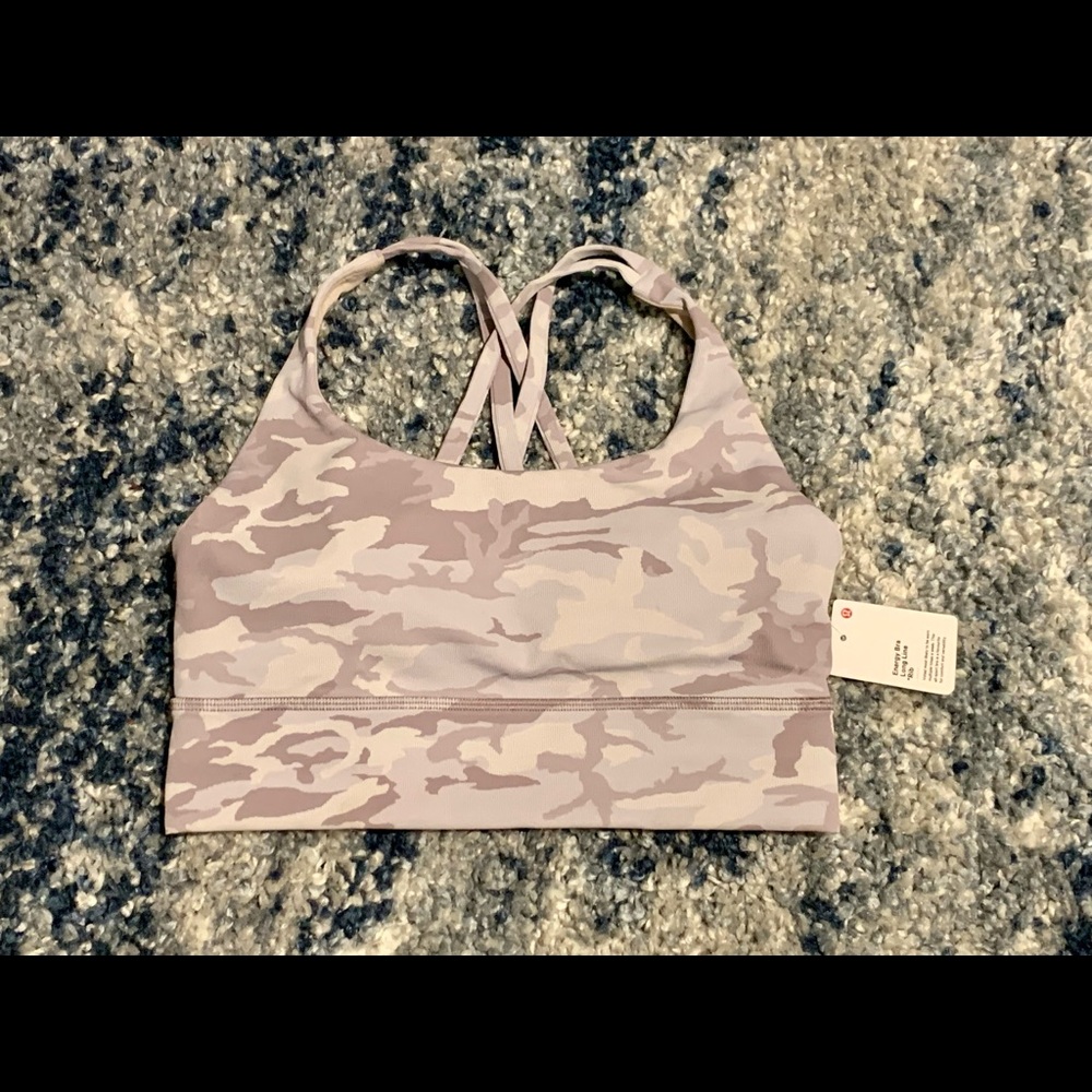 Lululemon Ribbed Energy Long Line Sports Bra IJIV Sz 8